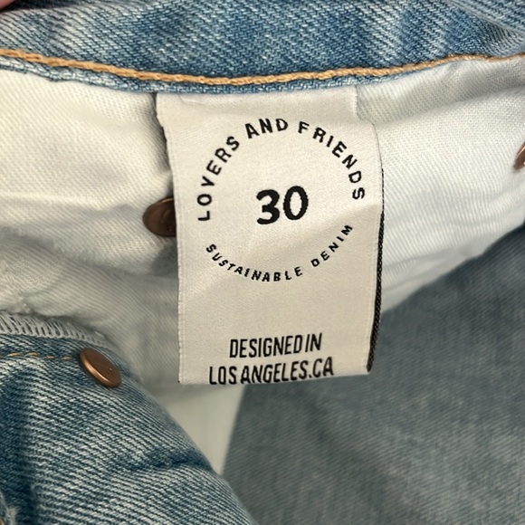 Lovers + Friends Faded Blue Jean Shorts - Picture 3 of 5